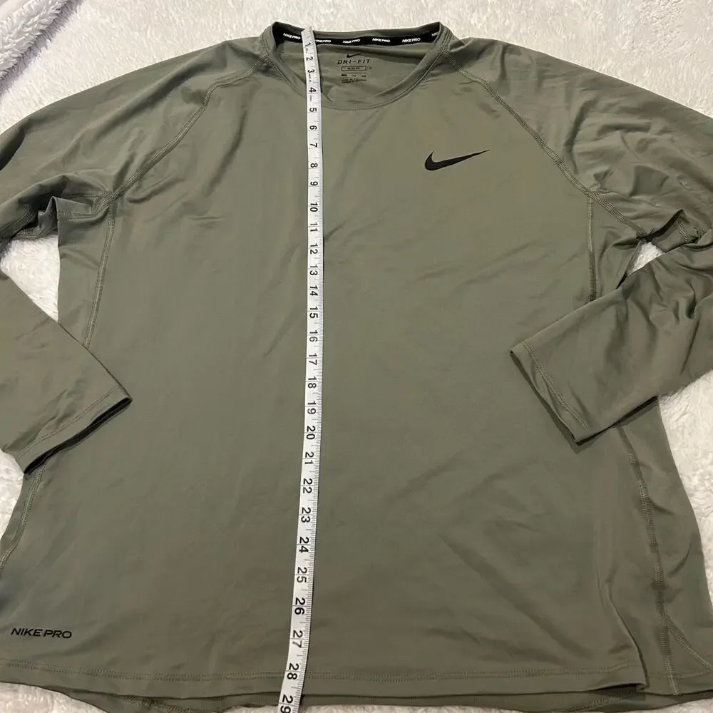 Nike Mens Bundle Slim Fit 2XL Green/Grey Workout Athleisure Luxe Shrt/Lng Sleeve - Picture 5 of 9